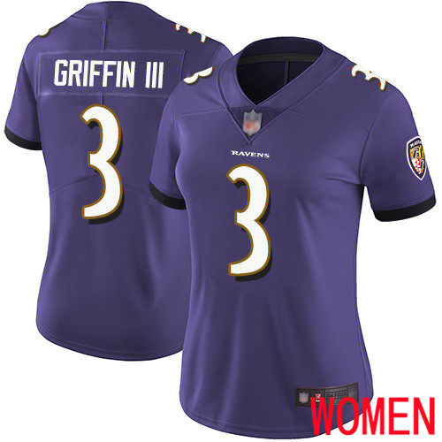 Baltimore Ravens Limited Purple Women Robert Griffin III Home Jersey NFL Football #3 Vapor Untouchable->baltimore ravens->NFL Jersey